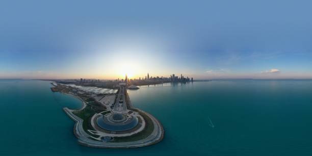 istock Life in Chicago, Lake front, Botanical garden. 1333600631