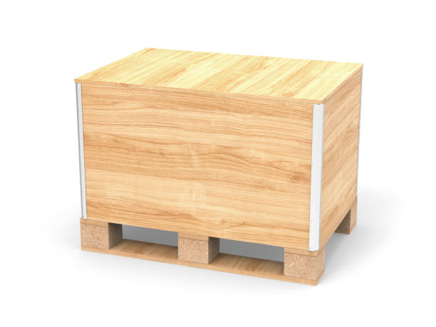 istock Blank heavy duty shipment wooden box template. 1333600762