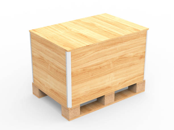 istock Blank heavy duty shipment wooden box template. 1333600765