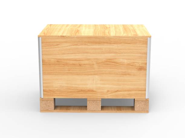 istock Blank heavy duty shipment wooden box template. 1333600766