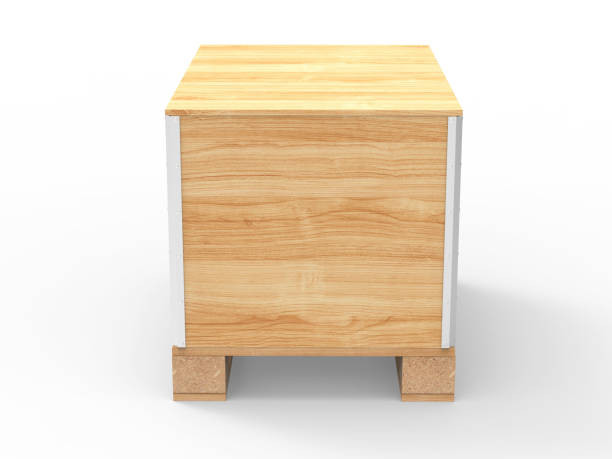 istock Blank heavy duty shipment wooden box template. 1333600767