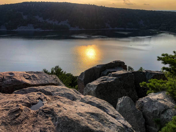 istock Sun shining on gorgeous lake in Wisconsin 1333606978