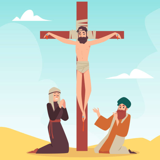 89 Cartoon Of The Jesus Died On The Cross Illustrations & Clip Art - iStock