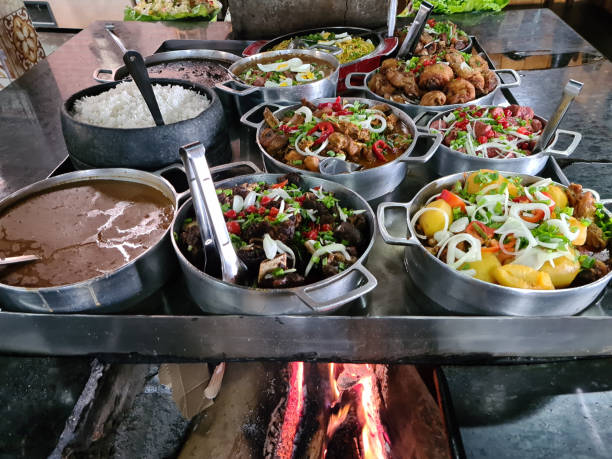 istock Minas Gerais cuisine made on a wood stove with rice, beans, feijoada 1333613157