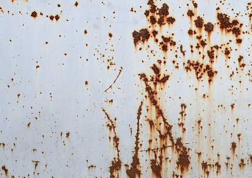 Close-up of weathered rusty metal texture background.