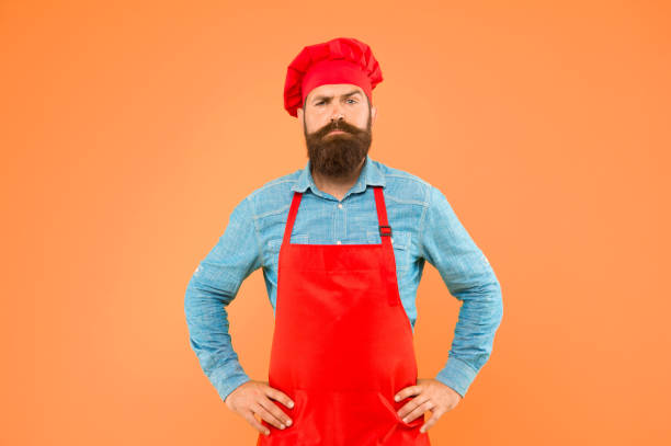 istock Corporate Catering Service bearded man chef apron, culinary concept 1333615631
