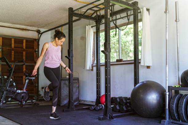 istock Strong Ethnic Woman Exercising In Home Gym 1333619951