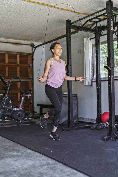 istock Strong Ethnic Woman Exercising In Home Gym 1333619965