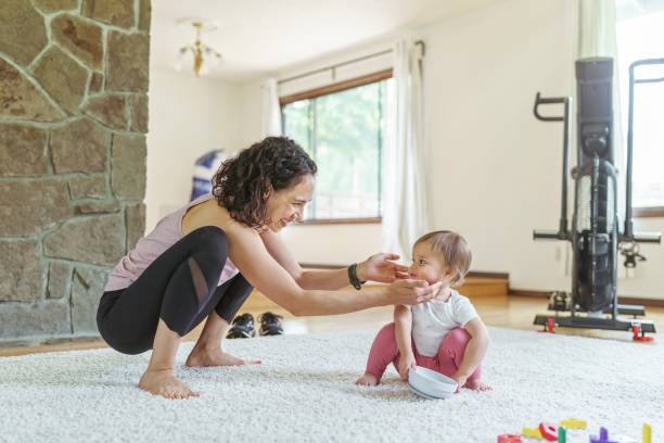 istock Fit Mother Stretching At Home 1333620005