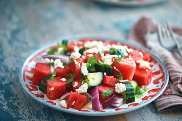 istock Watermelon Cucumber Salad 1333621251