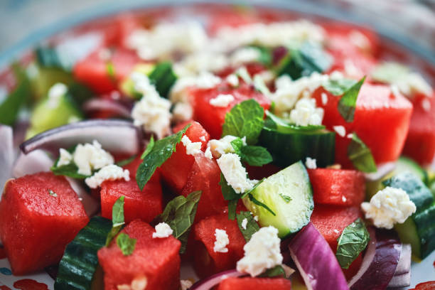 istock Watermelon Cucumber Salad 1333621327