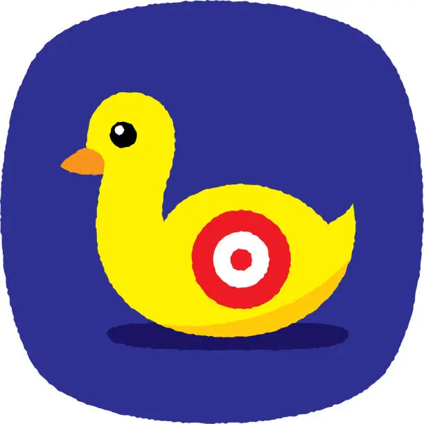 Vector illustration of Target Duck Doodle 4