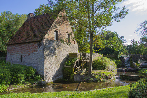 Mill dating from the 13th century, located in Froyennes, Tournai, Belgium