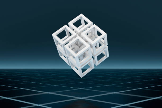 istock 3D rendered image of blockchain technology (digital cryptocurrency) levitating on blockchain network on blue background 1333626840