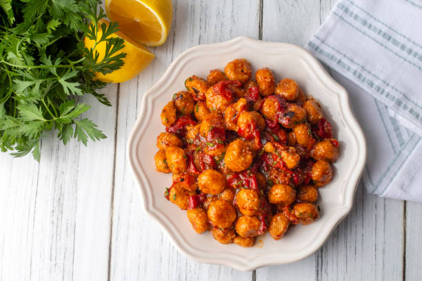 istock Turkish foods; bulgur garlic meatball (Turkish name; Sarimsakli bulgur kofte) 1333635738