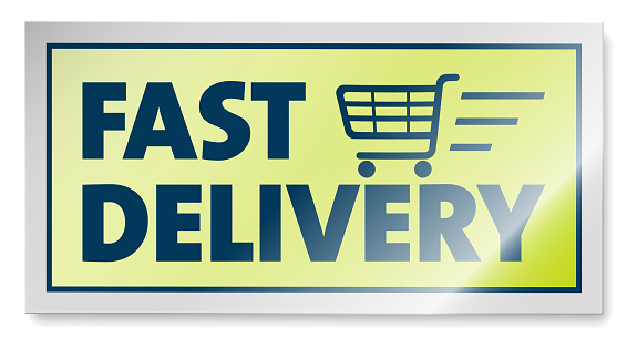 Fast Deleivery Sign Glossy Fast Delivery Sign Or Sticker Stock Illustration - Download ...