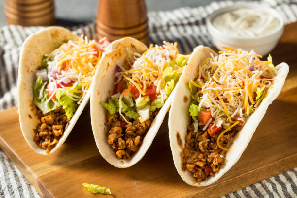istock Homemade American Soft Shell Beef Tacos 1333647378