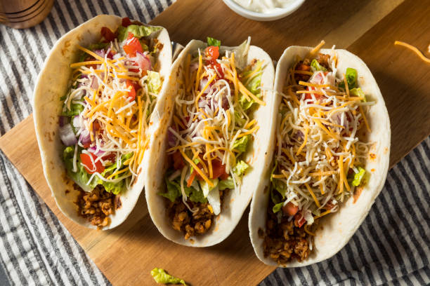 istock Homemade American Soft Shell Beef Tacos 1333647381