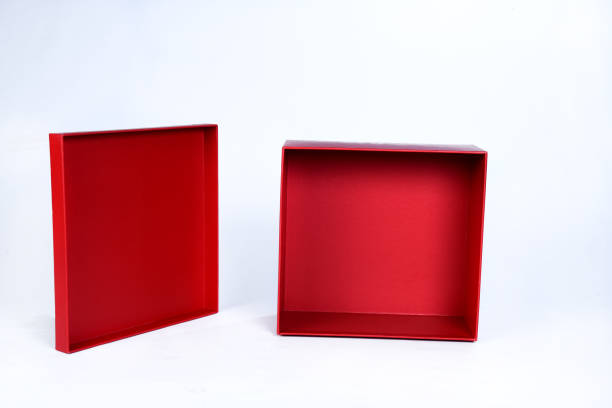 istock beautiful red gift box with closed lid with side view and space for text on white background 1333651595