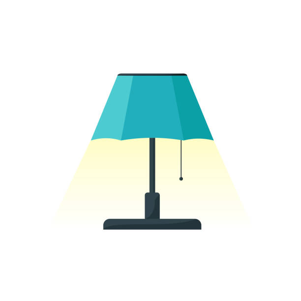 ilustrações de stock, clip art, desenhos animados e ícones de lamp design, home object light and electric theme good for icon - lamp