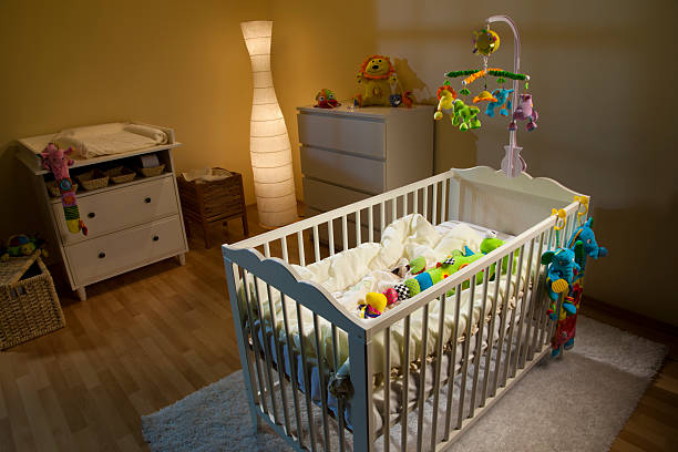 istock Lovely Nursery Room At Night 133365792
