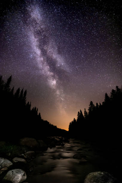 istock Night Sky and Milky Way Nature Panorama 1333665605