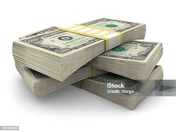 Куча 100 Долларов Банкноты — стоковые фотографии и другие картинки Сложенное стопкой - Сложенное стопкой, Валюта, Бумажные деньги