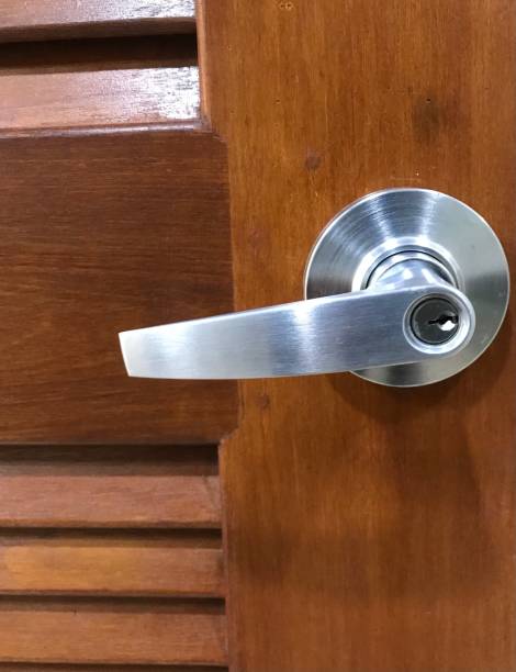 istock Handle door knob with stainless steel surface 1333677069
