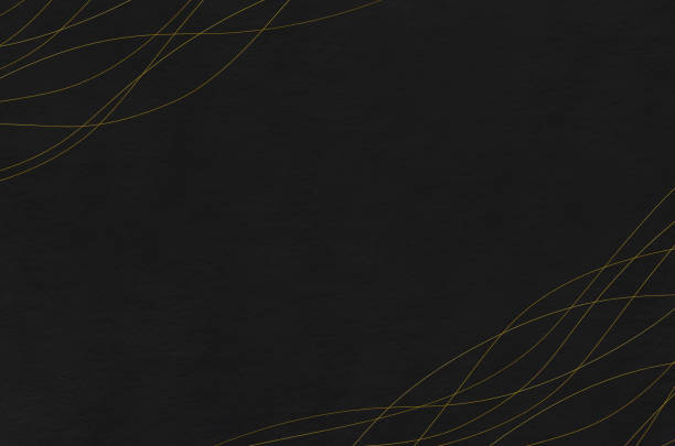 istock Elegant wavy line pattern black washi paper background 1333678193