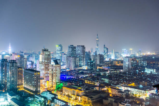 istock nanjing xinjiekou CBD at night 1333678866