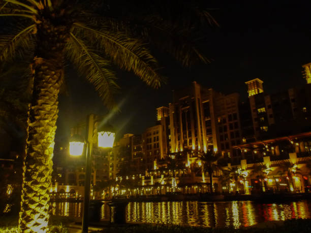 istock Fantastic atmosphere with night illumination of Dubai Mall building 1333682241