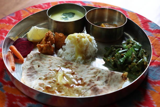 istock Indian thali with authentic food items 1333684248
