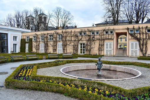 Mirabell Gardens in Salzburg, Austria. Internationally renowned baroque architecture.