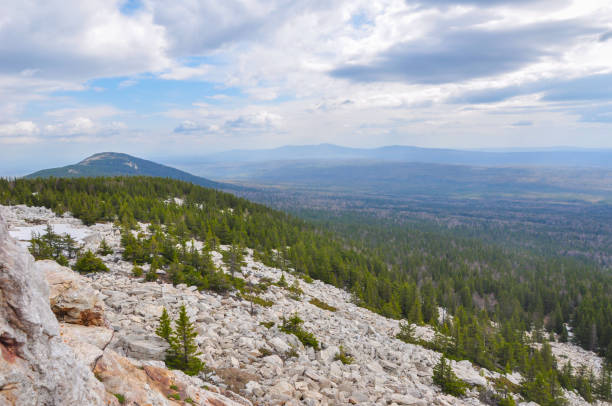 istock forest landscape mountain top beautiful sky with clouds 1333687707