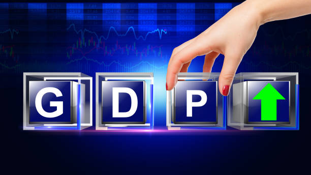 GDP Up Letter stock photo