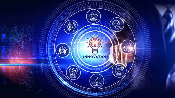 Innovation Icon Concept Innovation Icon Concept The Digital Era: Transformative Innovations stock pictures, royalty-free photos & images