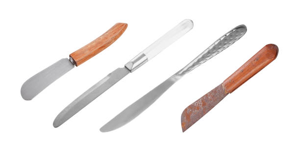 istock Group of knife isolated on white background 1333704624
