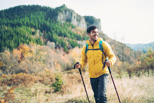 istock Hiker climbing high in the mountain 1333708470