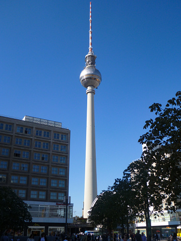 Berlin TV Tower, a landmark in Berlin, Germany