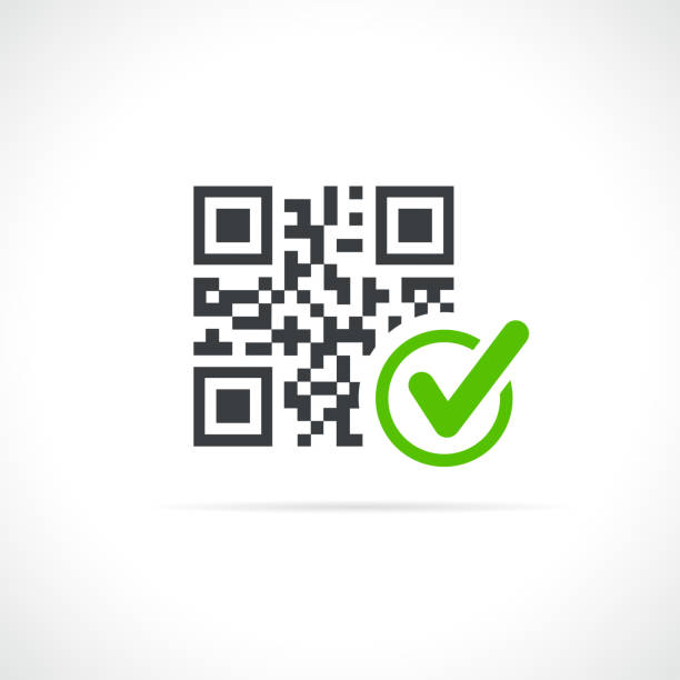 qr code control icon isolated vector art illustration