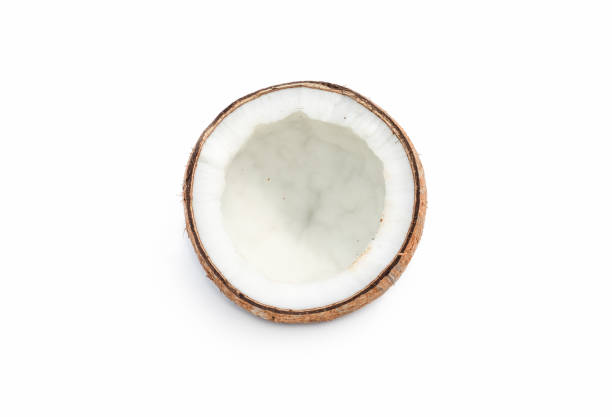 istock A piece of sliced coconut on an isolated white background 1333711333