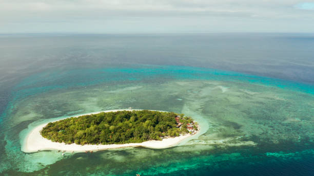 istock Tropical island with sandy beach. Mantigue Island, Philippines 1333722533