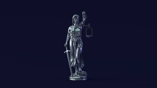 istock Silver Lady Justice Statue Antique Impartiality Judicial System Balance Blindfold judge Front 1333725138