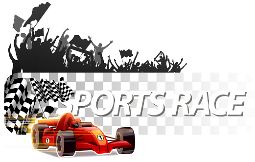 drawing of vector blank burning racing banner. Created by illustrator cs6. This file of transparent.