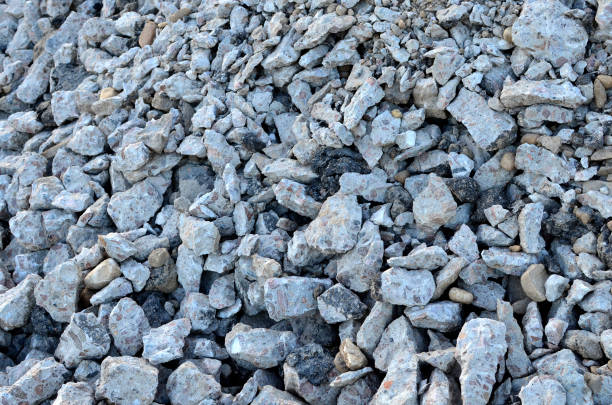 istock Concrete after crushing for recycling. Reuse crushed concrete rubble, asphalt, building material, blocks and construction waste 1333728703