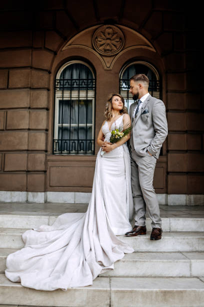 istock Beautiful wedding couple 1333728759