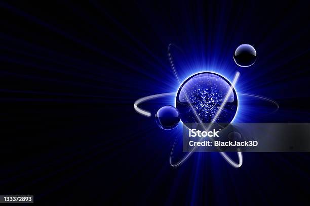 Blau Licht Von Atom Stockfoto und mehr Bilder von Atom - Atom, Kern, Elektron