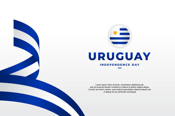 우루과이 독립기념일 배경 디자인 - uruguay stock illustrations