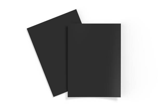 istock Blank flyer, pamphlet postcard, catalogue and brochure mock up template on isolated white background, 3d illustration. 1333733945