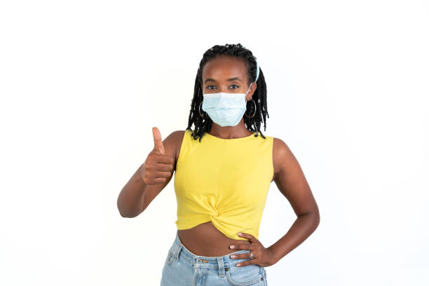 istock Woman with medical face mask 1333734923
